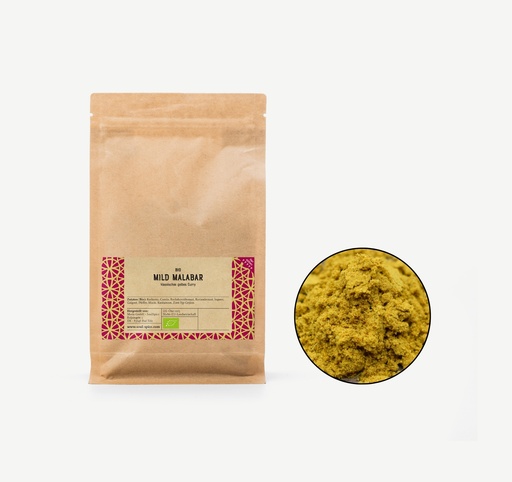 [4015561] Mild Malabar indisches Curry Bio Aromaschutz-Beutel 1 Kg